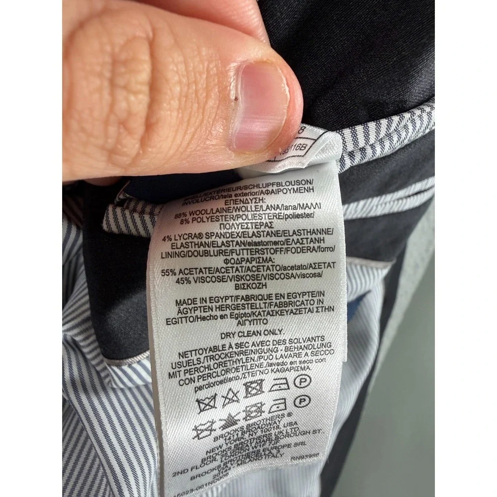 Brooks Brothers Explorer Blazer Men 46R Charcoal Gray Single Breasted Regent Fit